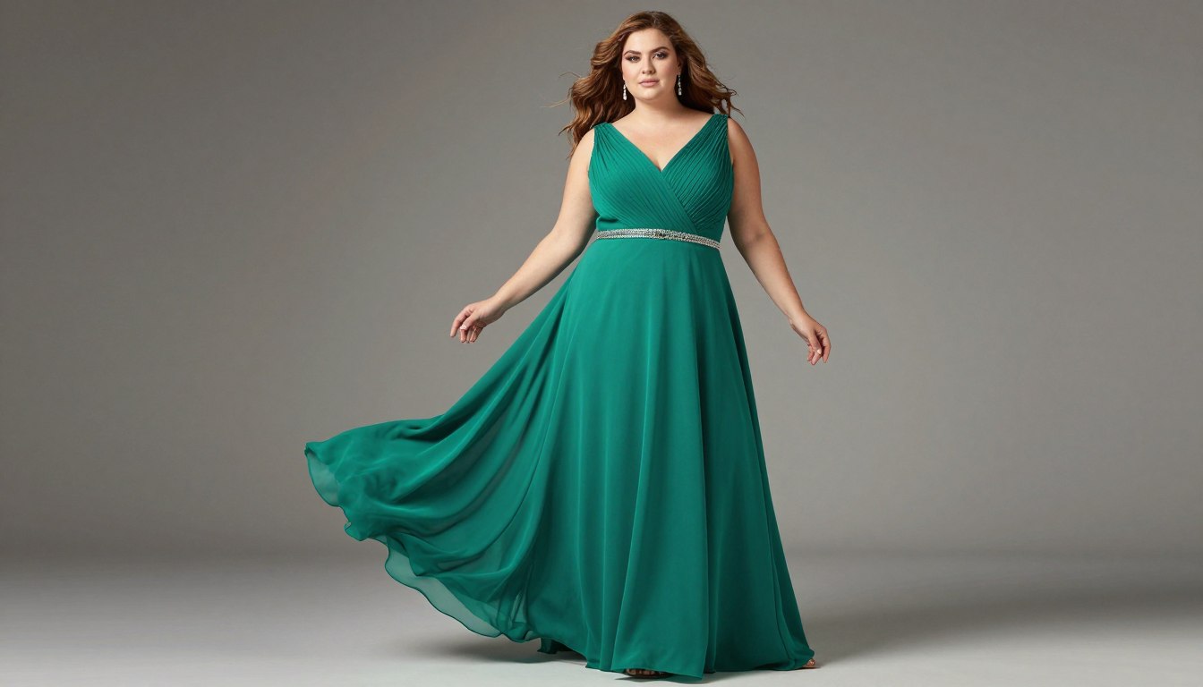 Elegant lace evening dress for plus size summer events